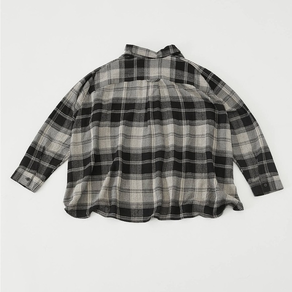 BDG Urban Outfitters Women’s Black/White Soft Oversized Flannel Size Small - Picture 6 of 11